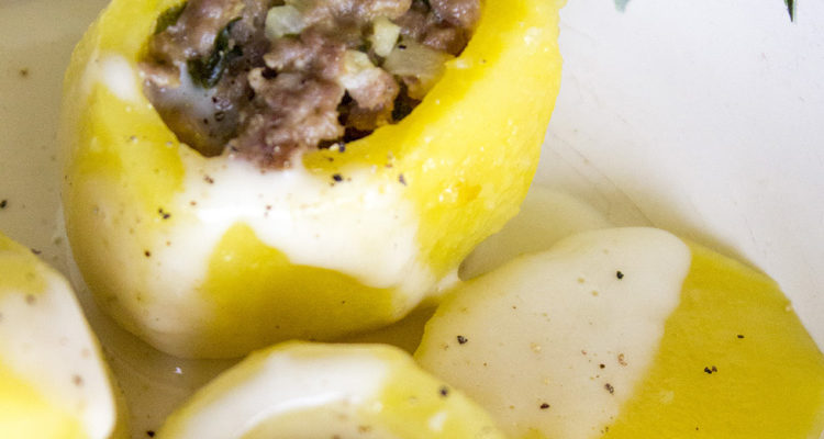 Minced Meat Stuffed Potatoes